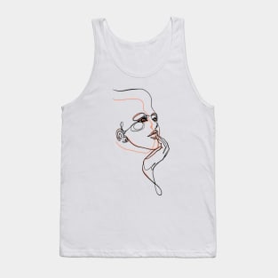 Reflection: a one line artwork Tank Top